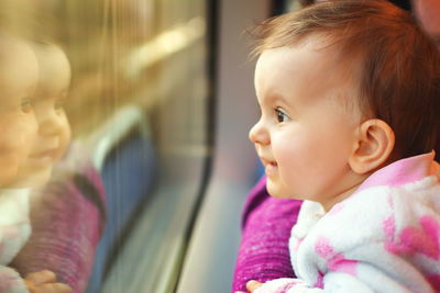 Portrait of cute baby girl