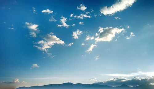 Low angle view of clouds in sky