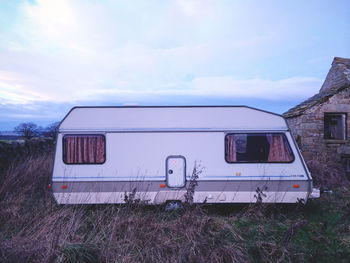 Close-up of car against sky