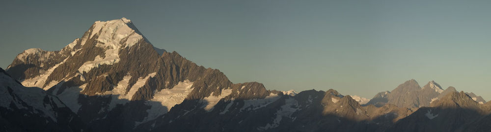 Panoramic view of mountains against sky