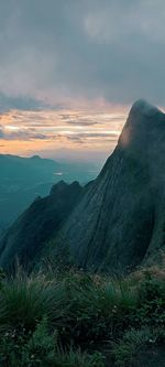 Scenic view of landscape against sky during sunset