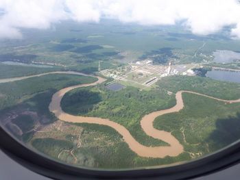Aerial view of landscape against sky