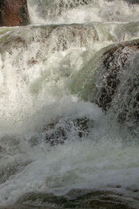 Water flowing through rocks