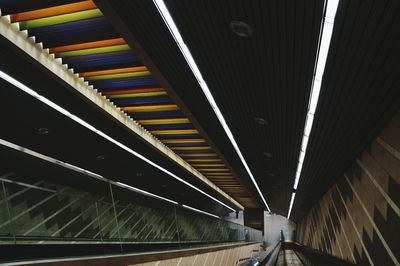 Low angle view of illuminated ceiling