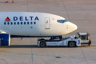 View of airplane at airport