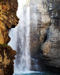 Scenic view of waterfall