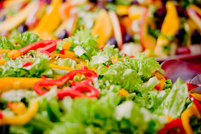 Full frame shot of chopped fruits