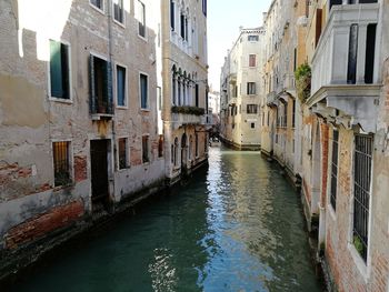 Canal amidst buildings in city