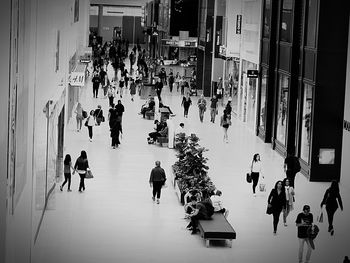 People walking on street in city