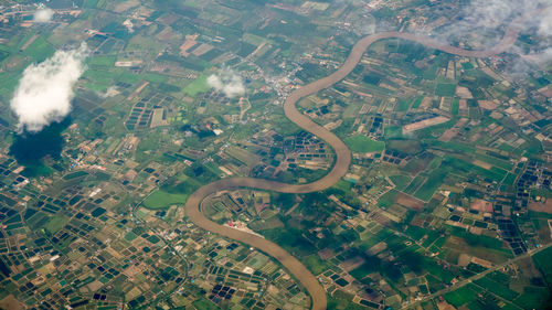 Aerial view of buildings in city