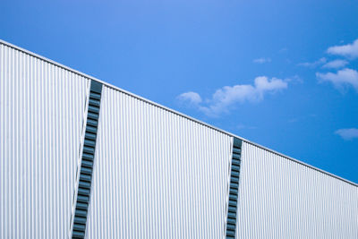 Low angle view of modern building against sky