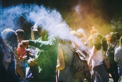 Group of people at music concert