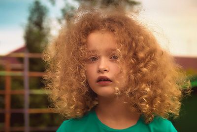 Close-up portrait of girl