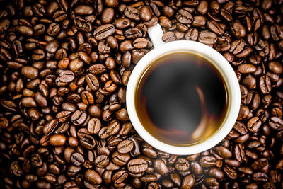 Close-up of coffee cup on table