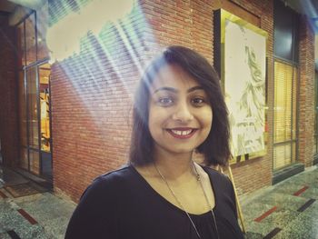 Portrait of woman smiling
