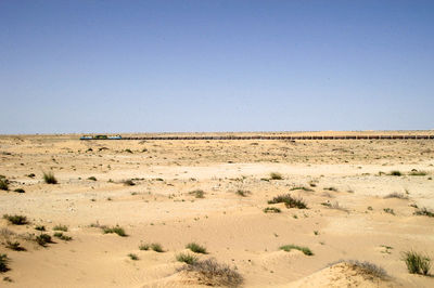 Scenic view of landscape against clear sky