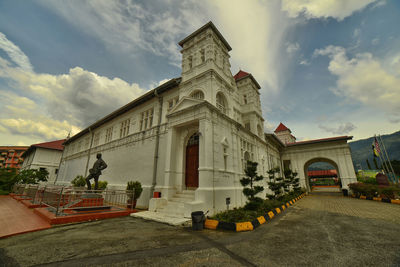 Low angle view of historic building against sky