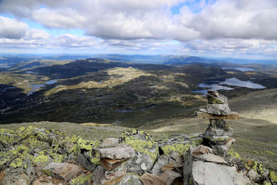 Stone stack on the mountain