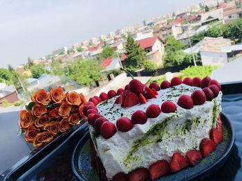 Close-up of cake on plate