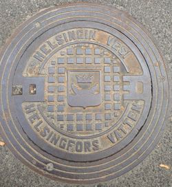 Close-up of manhole