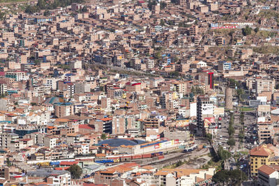 High angle view of townscape