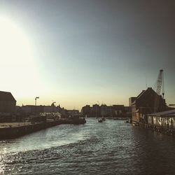 View of river at sunset