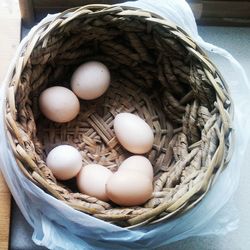 Close-up of wicker basket