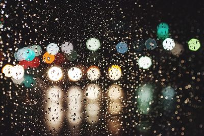Close-up of water drops on black background