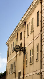 Low angle view of old building against sky