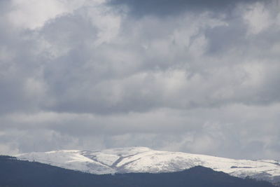 Snow covered mountain against sky