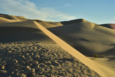 Scenic view of desert against sky