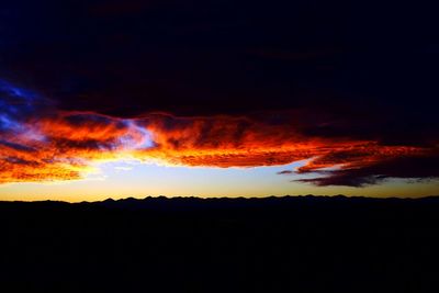 Dramatic sky over landscape