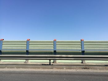 Built structure against clear blue sky
