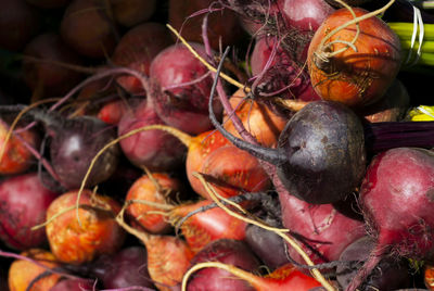 Full frame shot of fruits for sale in market