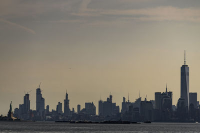 View of buildings against sky during sunset