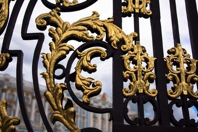 Close-up of metal gate