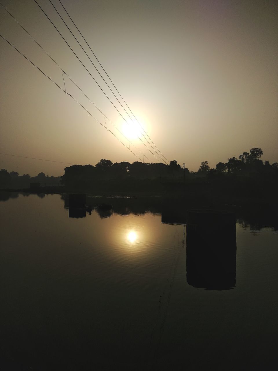 SCENIC VIEW OF LAKE DURING SUNSET