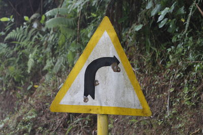 Close-up of road sign