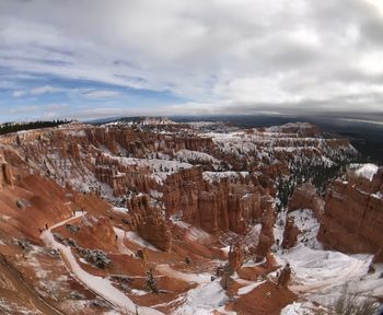 Aerial view of landscape against sky