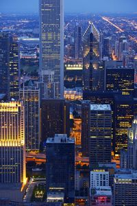 Aerial view of buildings in city