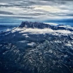 Aerial view of sea against sky