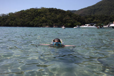 Swimming pool in water