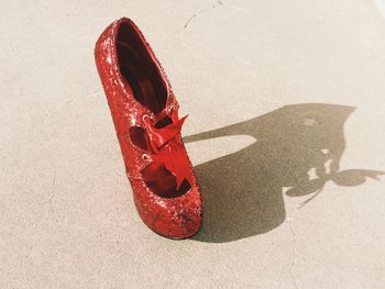 Close-up of red shoes