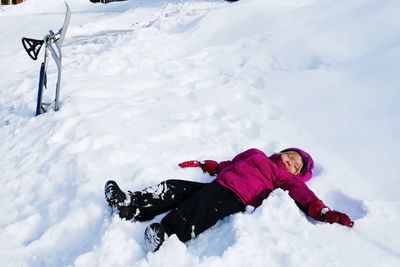 Tired after sledding 