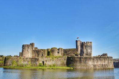 View of fort against blue sky