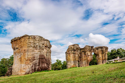 View of castle against cloudy sky