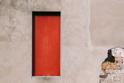 Closed window of building