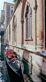 View of old building in canal