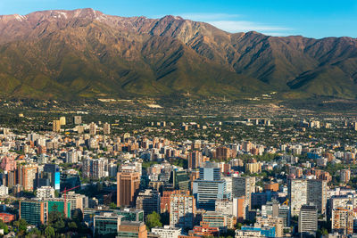 High angle view of city