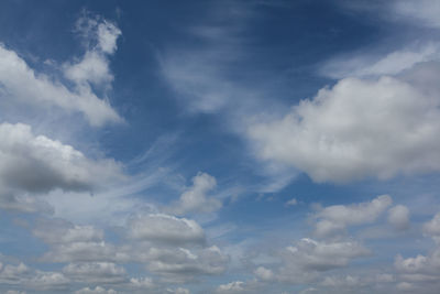 Low angle view of clouds in sky